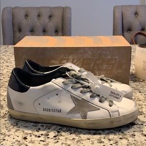 Golden Goose Dark Blue & White Sneakers